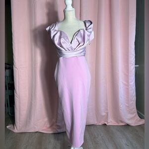 Lilac off shoulder ASOS dress